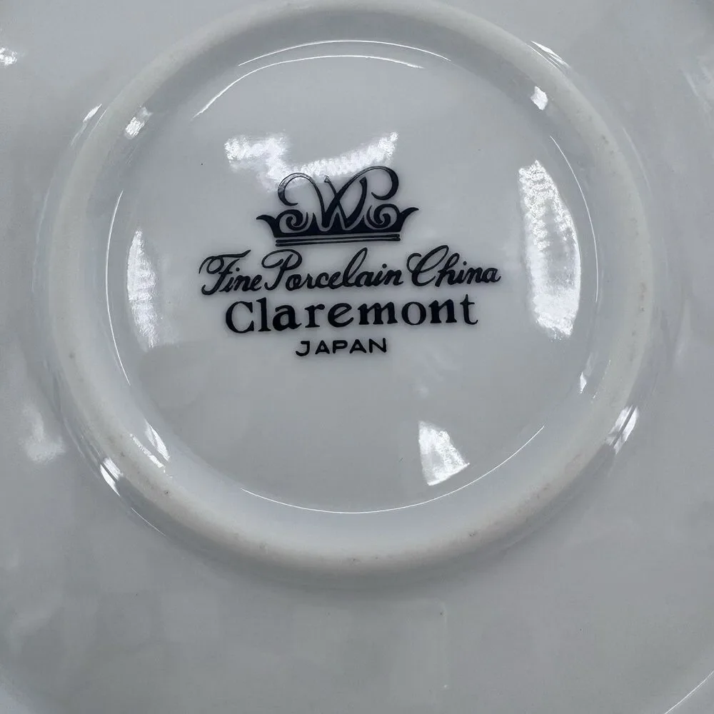 Fine Porcelain China Gravy Boat With Attached Underplate Claremont Fast Shipping